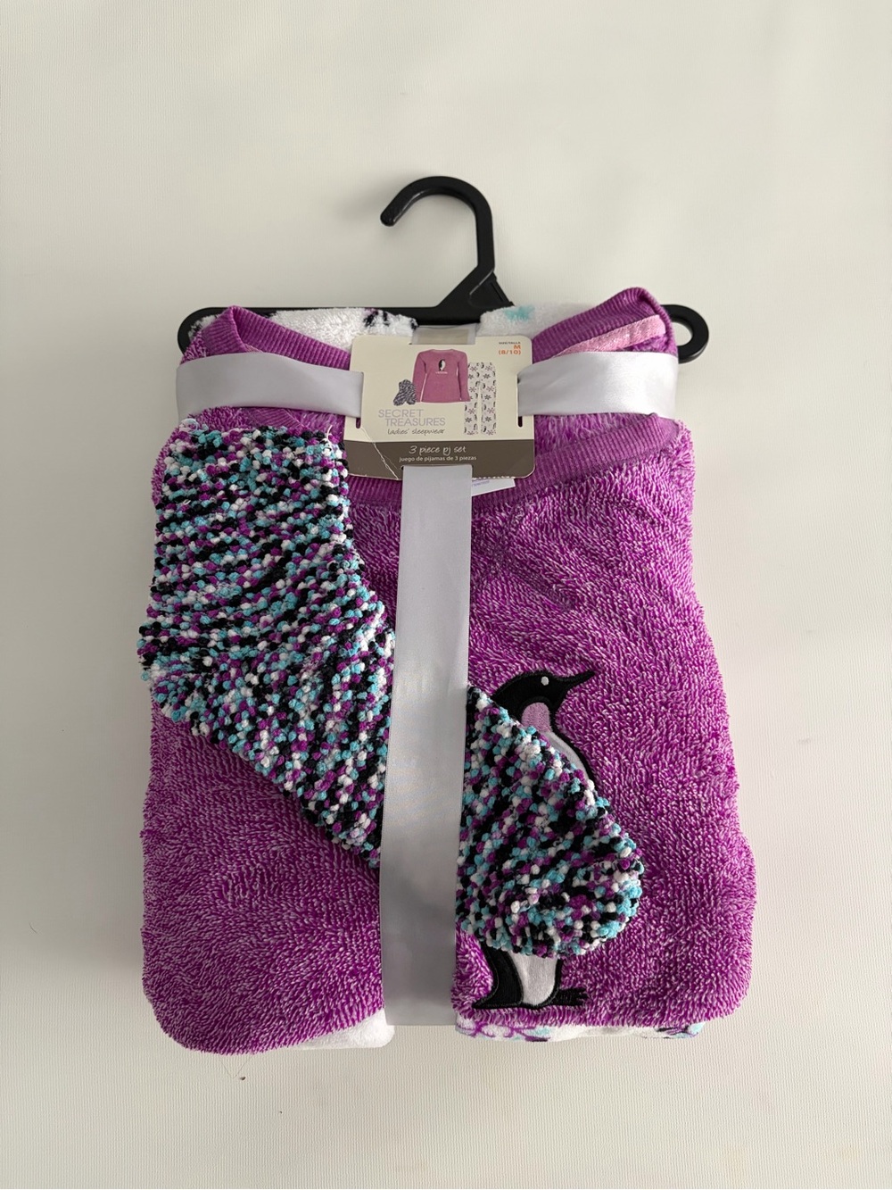 Secret Treasures Purple Penguin 3-Piece Sleepwear Set